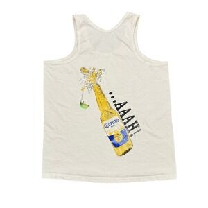 Vintage Corona Extra Save Water Drink Beer Tank Top Large Puerto Vallarta Mexico